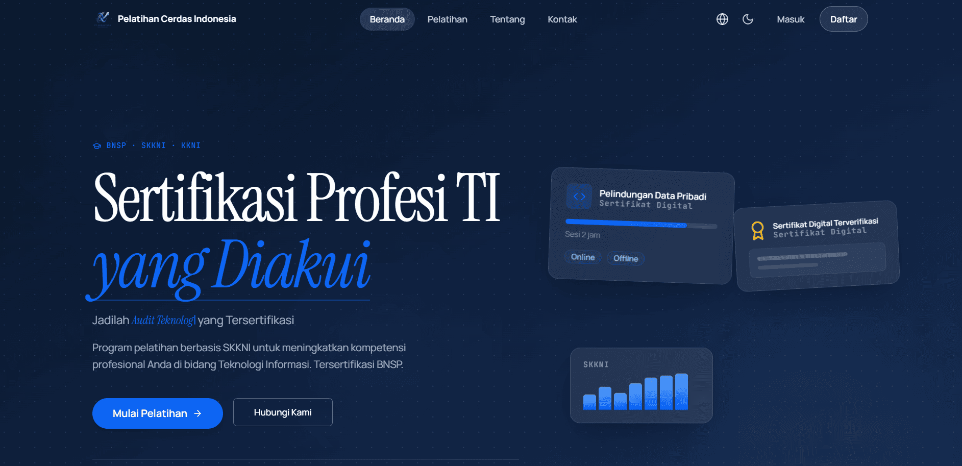 Screenshot preview of the Nubit.co.id landing page
